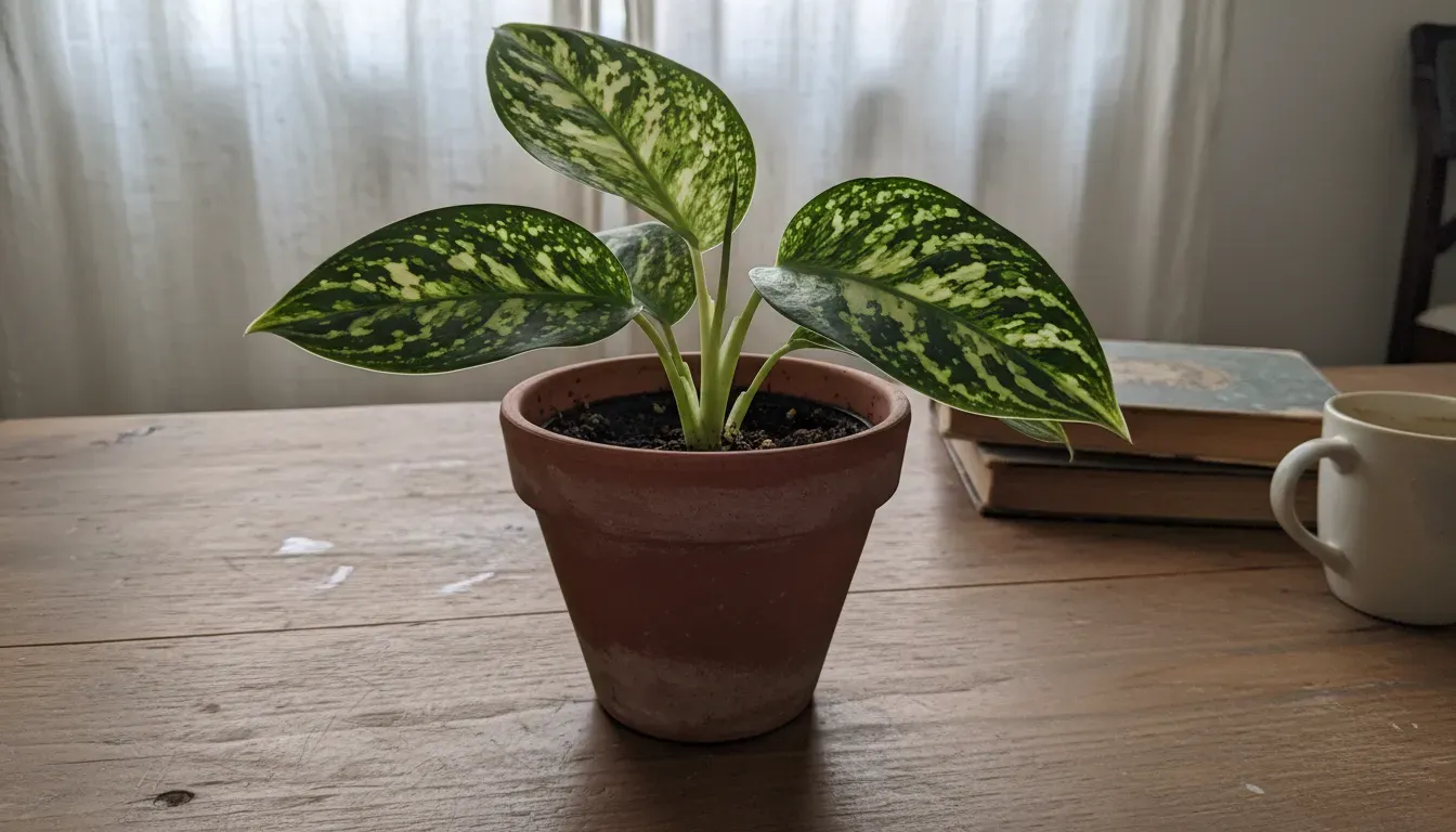 Aglaonema pictum Tricolor camouflage foliage