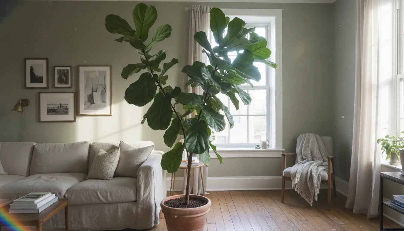 Fiddle Leaf Fig in a casual indoor setting