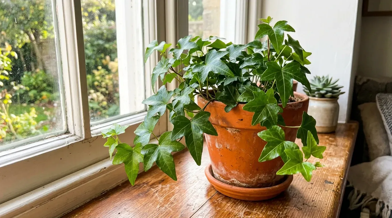 Oak Leaf Ivy in an orange terra cotta pot