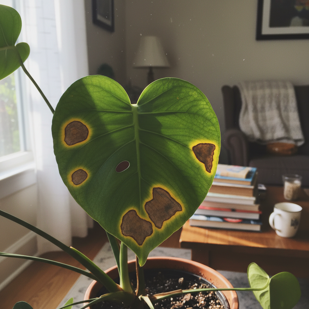 Brown spots on a Monstera
