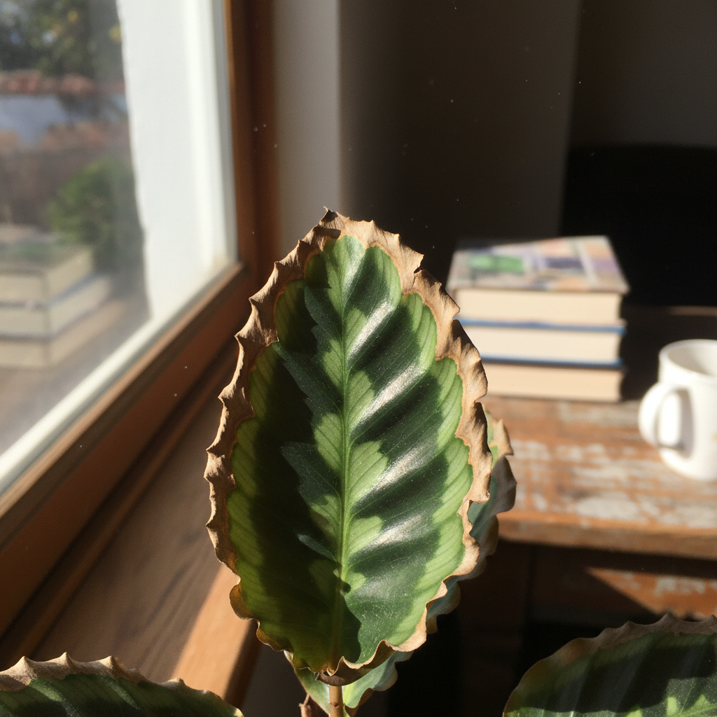 Crispy edges on a Calathea