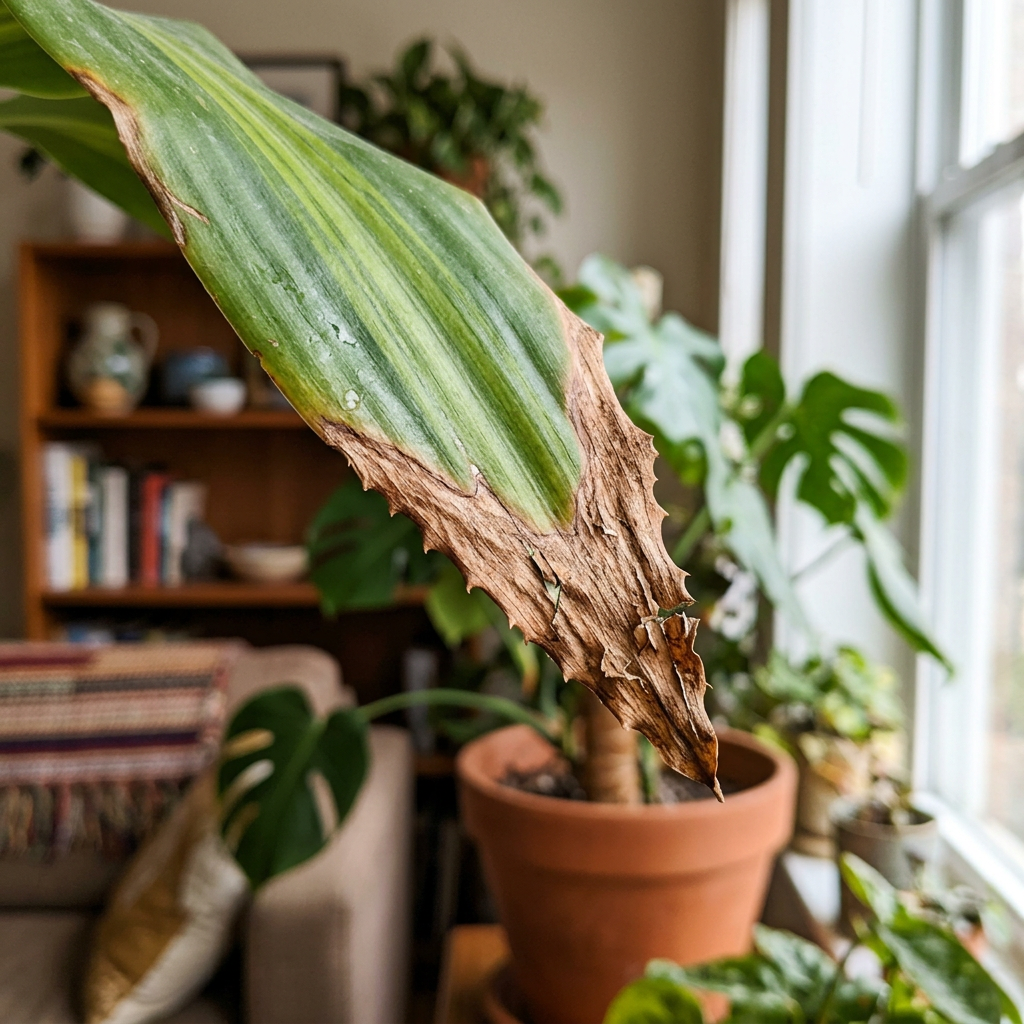 Dracaena brown leaf tips diagnostic